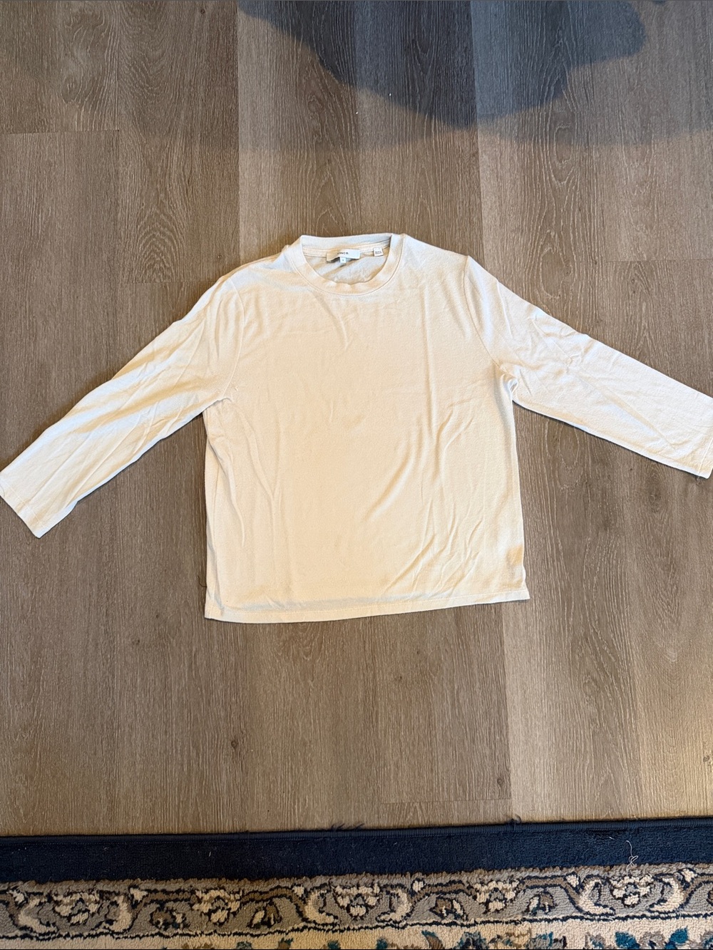 Vince Ivory 3/4-Sleeve Crewneck Tee